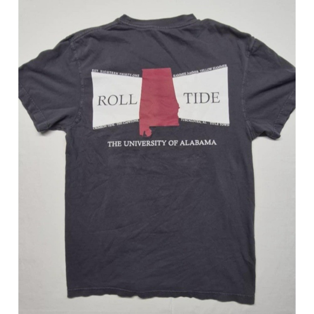 Alabama Crimson Tide women's navy game day pocket graphic t-shirt sz S RTR